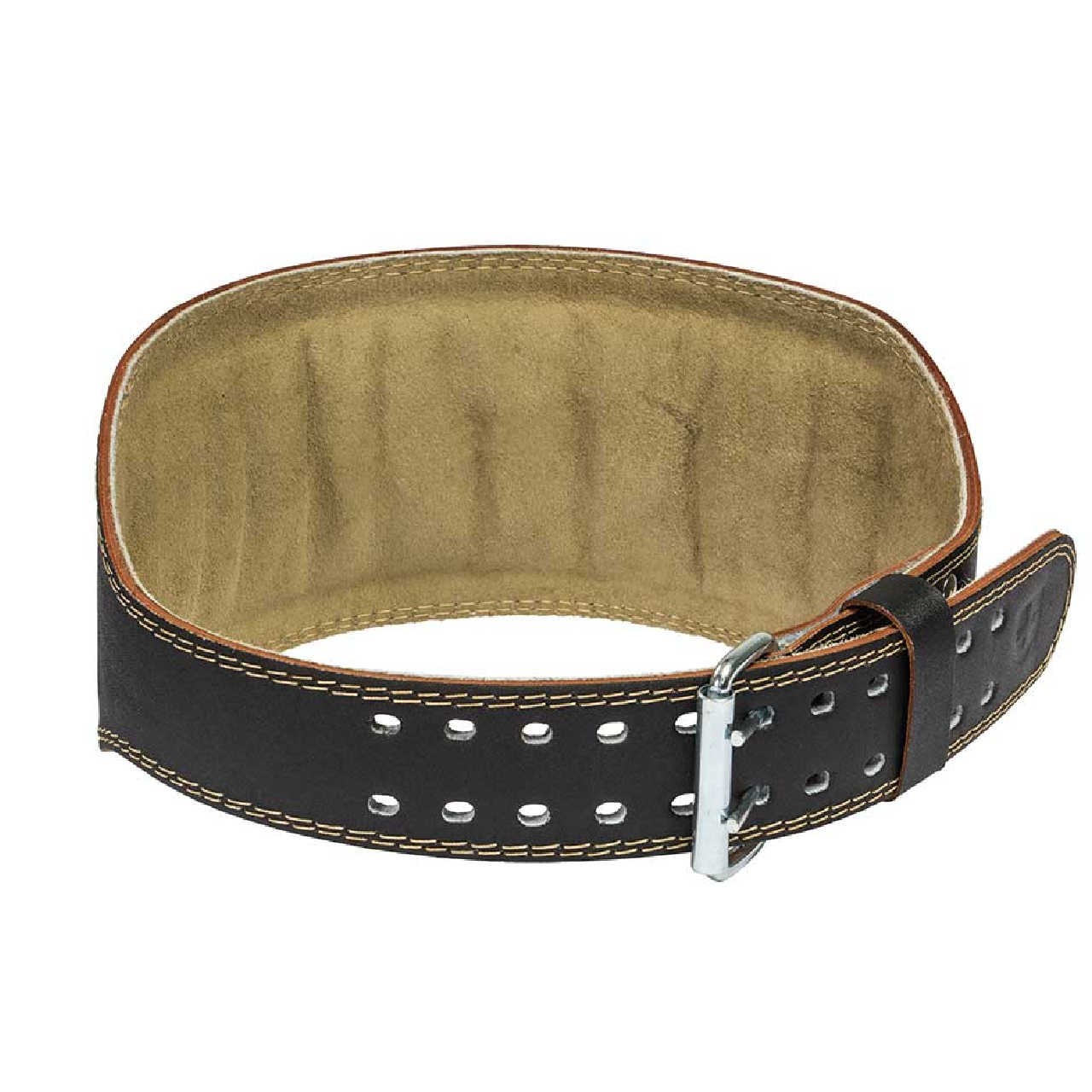 Padded Leather Belt - Black