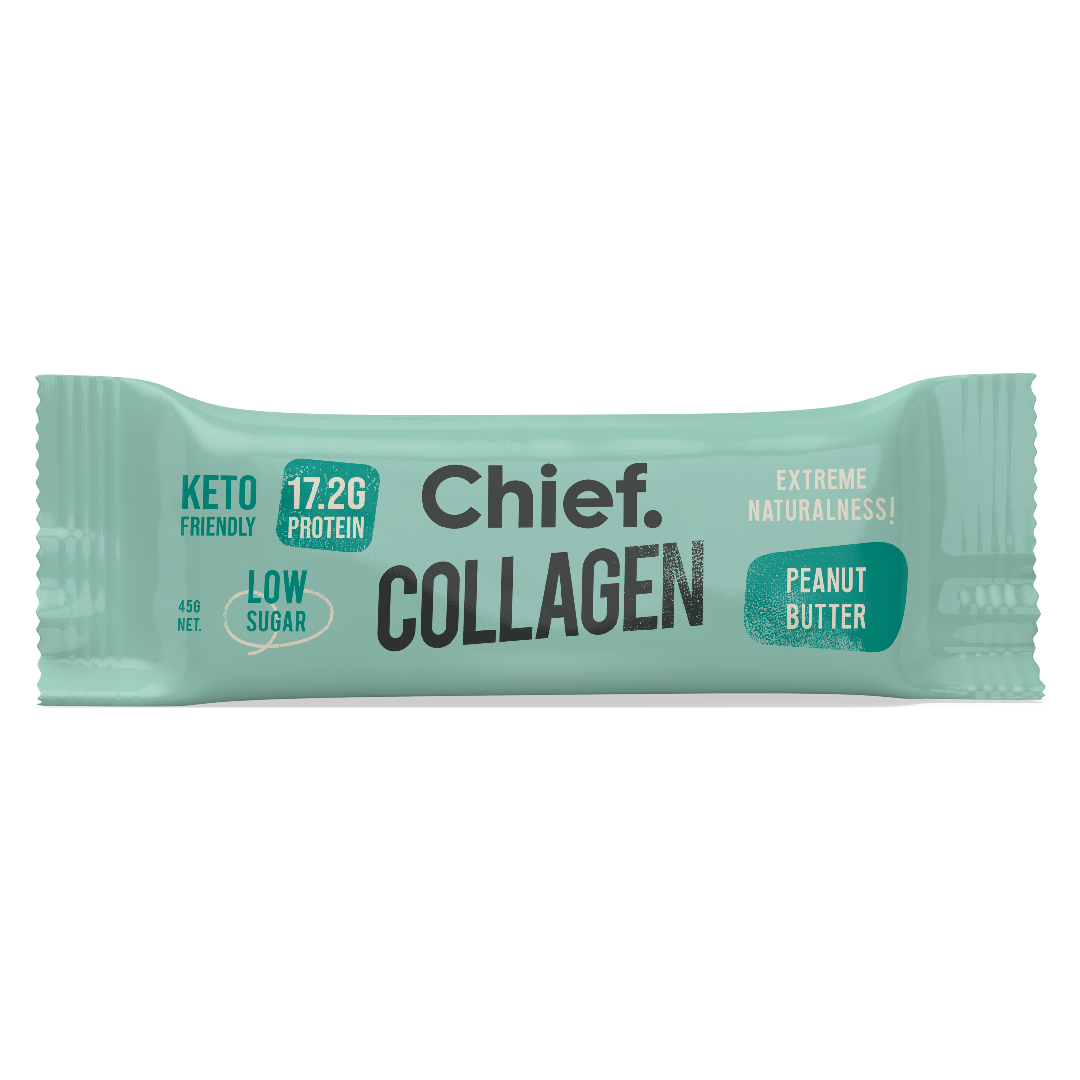 Chief Collagen Peanut Butter Protein Bars (12 Bars)