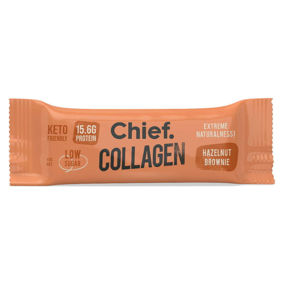 Chief Collagen Hazelnut Brownie Protein Bars (12 Bars)