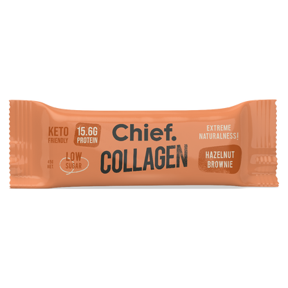 Chief Collagen Hazelnut Brownie Protein Bars (12 Bars)