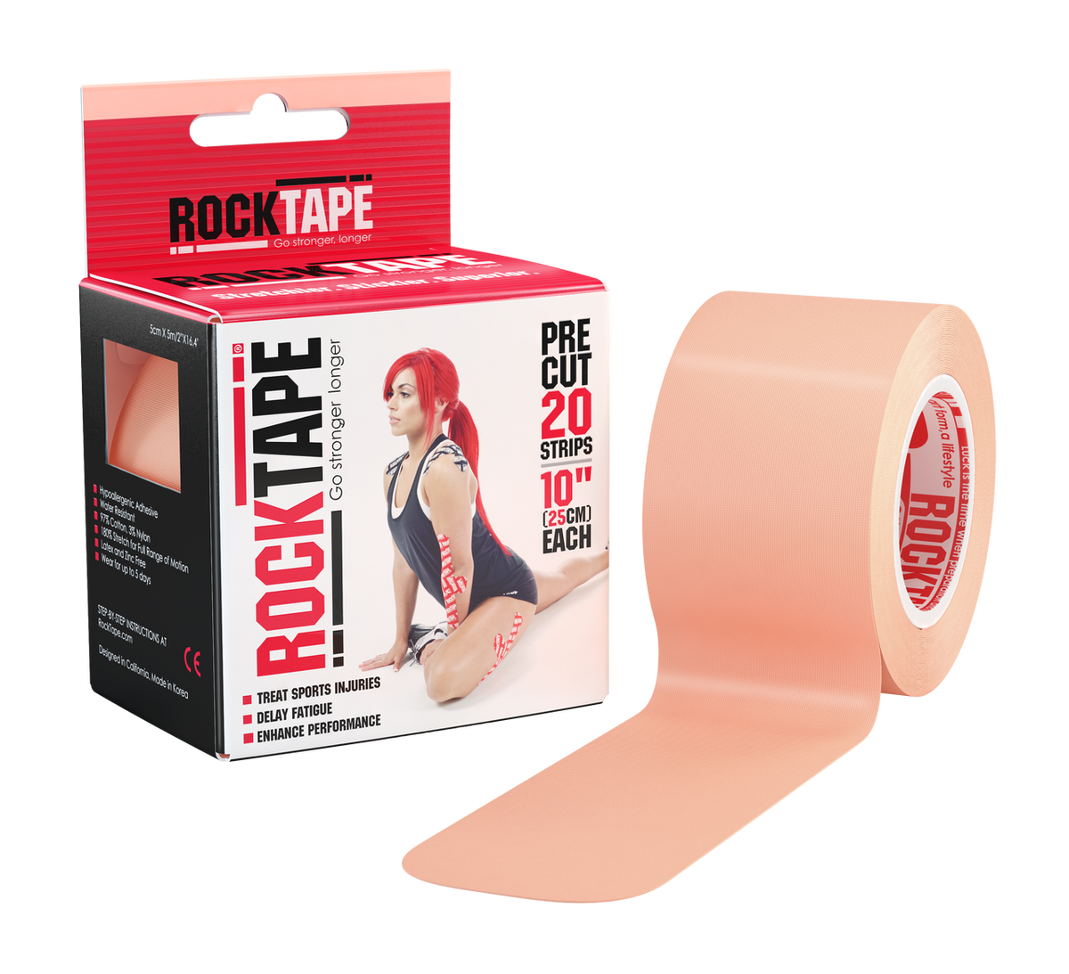 Rocktape 2" Pre-cut INTL, 20 Strips