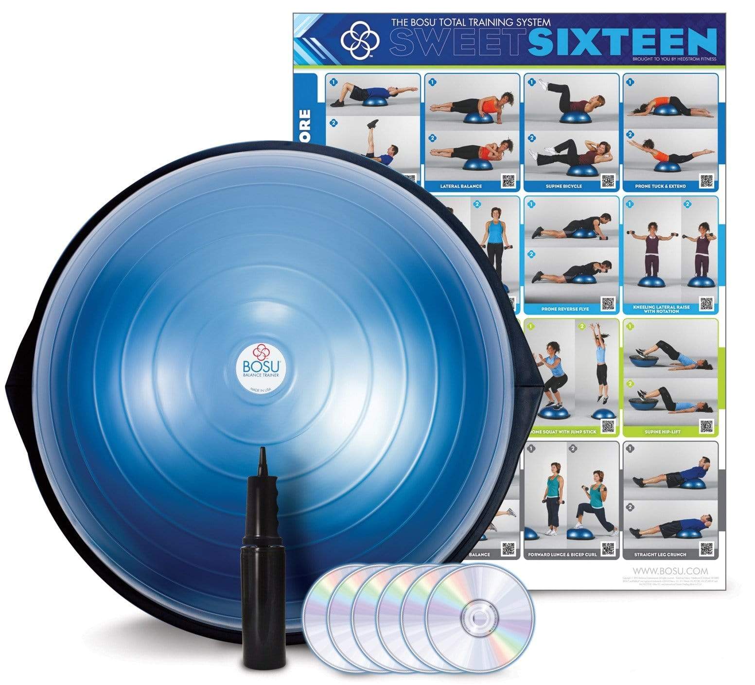 Blue BOSU Home Balance Trainer